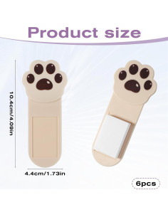 6 Elevadores de Tapa de Inodoro Patita de Gato Hpmjz Autoadhesivos 2