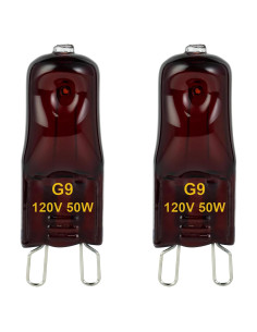 Bombillas de Calor G9 Halógenas 50W para Reptiles - Paquete de 2