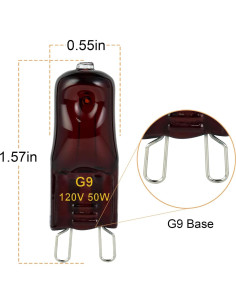 Bombillas de Calor G9 Halógenas 50W para Reptiles - Paquete de 2 2