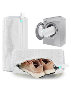 Bolsa de Lavadora de Zapatos 2Pcs Microfibra Blanco