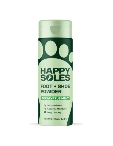 Polvo para pies Happy Soles Menta de Eucalipto 113g