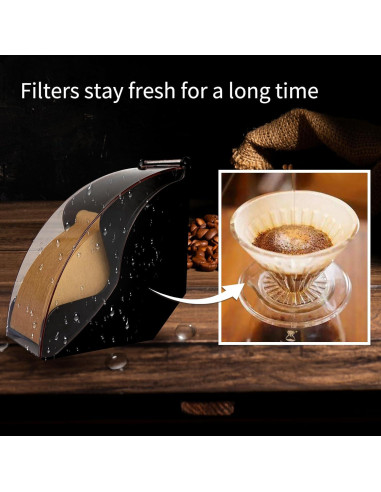 Soporte para Filtros de Café PADELE Negro 24.1x14 cm