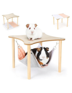 Hamaca para Cobayas YUEPET con Soporte y Plataforma Ajustable