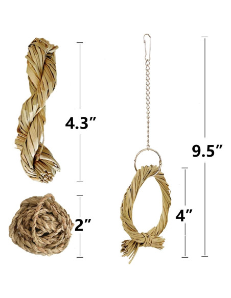 Golosinas Naturales para Masticar DEMONTALK 6PCS para Roedores