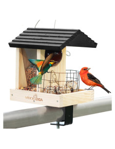 Comedero de Aves MIXXIDEA de Madera para Barandilla 1.47kg