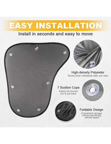 Cortina de Sombra JDMON para Ventanas de Camiones 59.4x49.3 cm