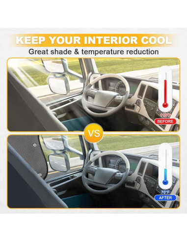 Cortina de Sombra JDMON para Ventanas de Camiones 59.4x49.3 cm