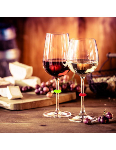 48 Marcadores de Silicona para Copas de Vino Zonon - Colores Variados