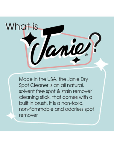 Quitamanchas Instantáneo Janie 11.34 g - Stick Portátil Ecológico