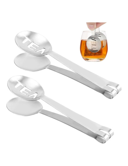 Exprimidor de bolsas de té 2 piezas XIHIRCD acero inoxidable