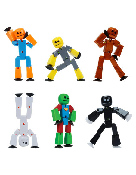 Paquete de 6 Figuras de Acción Stikbot Zing - Animación Stop Motion