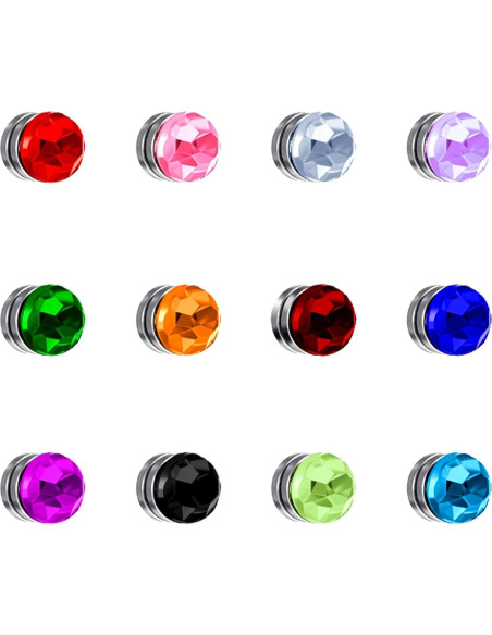 12 Marcadores de Copas de Vino Cristales Magnéticos Boao