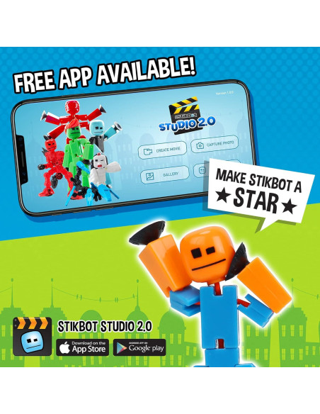 Paquete de 6 Figuras de Acción Stikbot Zing - Animación Stop Motion
