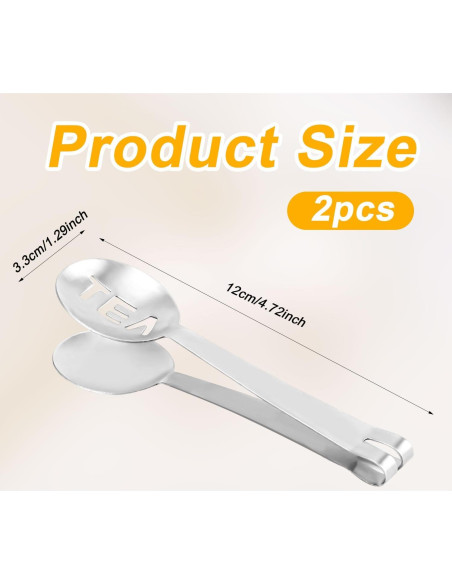Exprimidor de bolsas de té 2 piezas XIHIRCD acero inoxidable