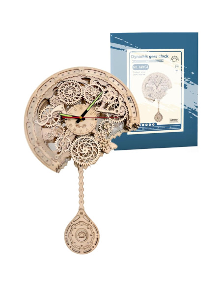 Rompecabezas 3D de Madera Gueiddi Reloj con Temporizador Rompecabezas 3D de Madera Gueiddi Reloj con Temporizador