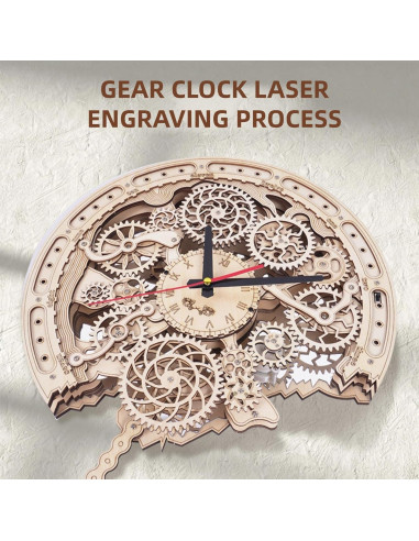 Rompecabezas 3D de Madera Gueiddi Reloj con Temporizador