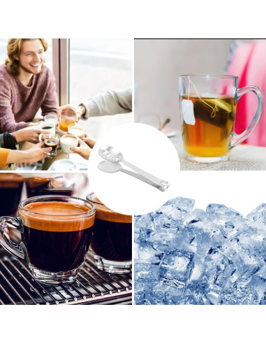 Exprimidor de bolsas de té 2 piezas XIHIRCD acero inoxidable