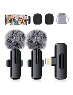 Micrófono Mini Inalámbrico ZOPPLM WM189 para iPhone - 2 Paquete