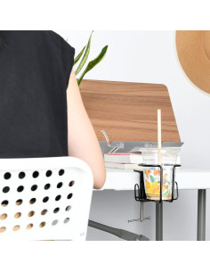 Soporte para Taza de Escritorio LEKUSHA Antidesbordamiento Negro 2