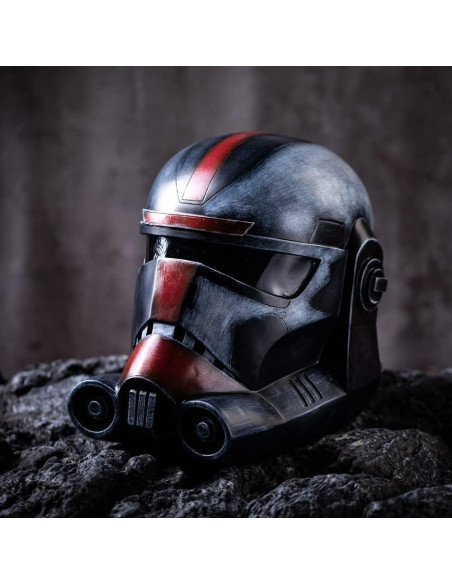 Casco Deluxe Cosplay SW Negro Rojo 50-61 cm Resina