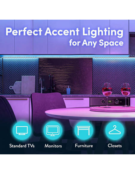 Luces de tira LED Power Practical 99 cm con control remoto Luces de tira LED Power Practical 99 cm con control remoto