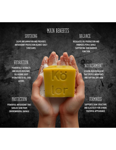 Jabón en Barra Kojic & Cúrcuma 300g Kokoromo - Cuidado Facial y Corporal