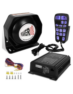 Sirena de Emergencia 200W LRTER PA con Micrófono y Controlador