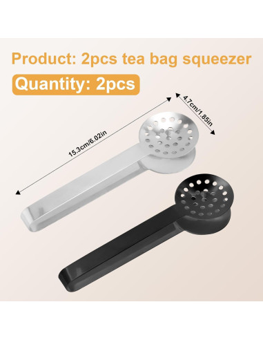 Pinzas para Bolsas de Té Gosknor Acero Inoxidable 2 Piezas