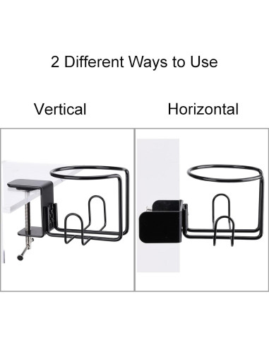 Soporte para Taza de Escritorio LEKUSHA Antidesbordamiento Negro