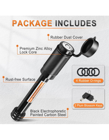 Cerradura de Pasador de Remolque JUSTTOP 16 mm x 89 mm Antivibración