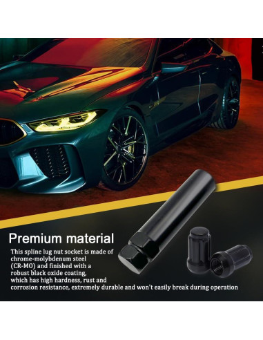 Llave de zócalo CHRYMUM 6 y 7 splines para tuercas de bloqueo