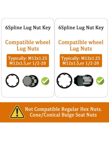 Llave de zócalo CHRYMUM 6 y 7 splines para tuercas de bloqueo