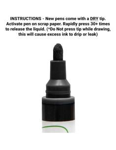 Marcador de Tiza Líquida para Vidrio Negro - Punta Fina 5mm 2