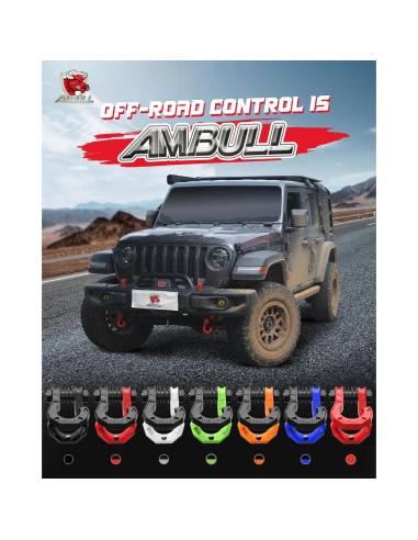 Grilletes D AMBULL 3/4" con Pasador 7/8" 18,144 kg Negro