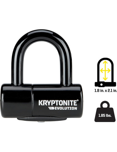 Candado en U Kryptonite Evolution 14mm Antirrobo Negro