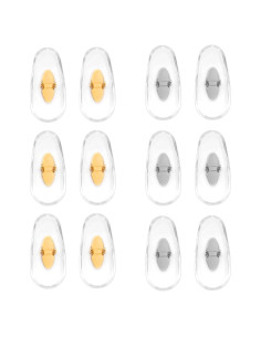 6 Pares Almohadillas Nasales Repuesto Ray Ban Clip-on Oro Plata