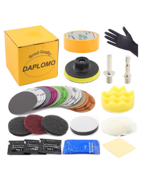Kit de Restauración de Faros DAPLOMO 36 Piezas con Discos de Lijado