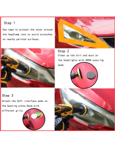 Kit de Restauración de Faros DAPLOMO 36 Piezas con Discos de Lijado 2