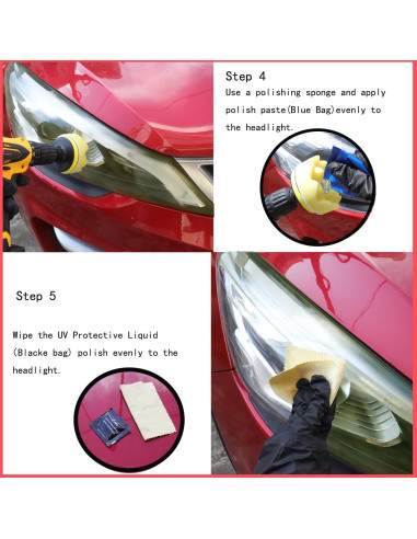 Kit de Restauración de Faros DAPLOMO 36 Piezas con Discos de Lijado