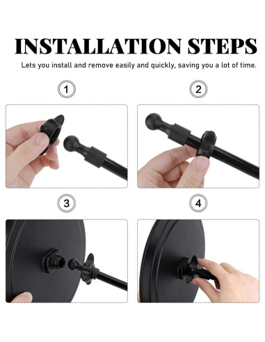 Bandeja de Comida Ajustable para Auto Povtii 22 cm Antideslizante