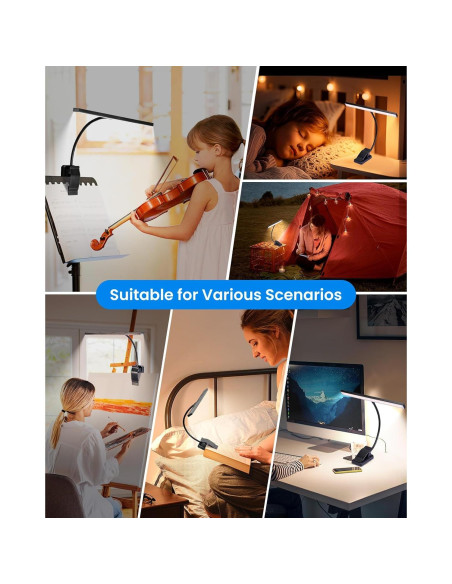 Luz de Atril LED UrsaMajor con Clip Recargable 30cm