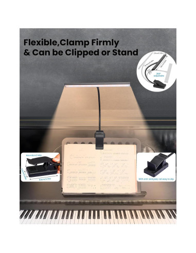 Luz de Atril LED UrsaMajor con Clip Recargable 30cm