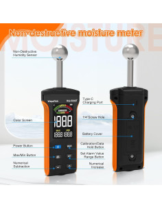 Medidor de Humedad de Madera WapoRich RQ-5000T Digital 2