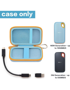 Funda Dura Azul para SanDisk Extreme Portable SSD 500GB-4TB 2