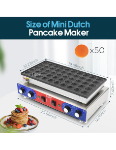 Mini Máquina de Pancakes SICHI 50 Pcs Antiadherente 110V 2