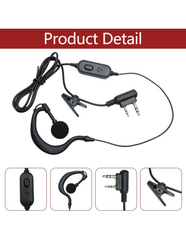 Auriculares BAOFENG de Dos Vías con Conector K - 2 Pack