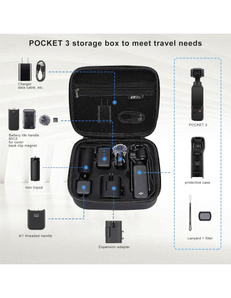 Bolsa de Transporte FiTSTILL para DJI Osmo Pocket 3 - Grande