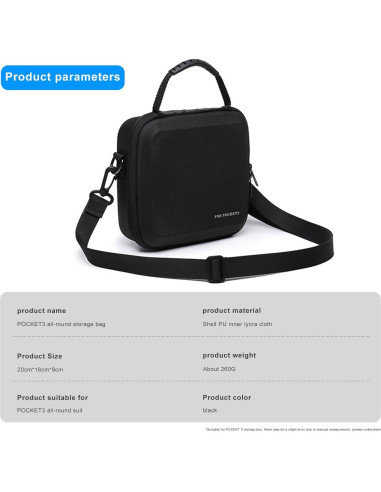 Bolsa de Transporte FiTSTILL para DJI Osmo Pocket 3 - Grande
