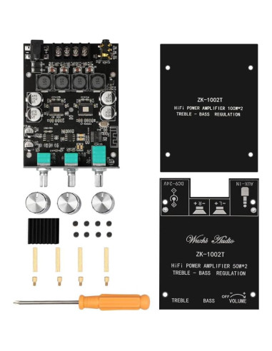 Amplificador Bluetooth ZK-1002T 2.0CH 200W Control Agudos y Graves