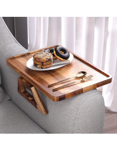 Bandeja de reposabrazos de madera de acacia Danfoxer 32.9x24cm 2